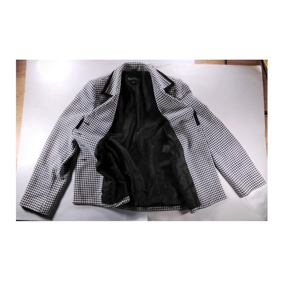 Evan-Picone Long-Sleeve Suit Adults Size 10 Black and White Suit Blazer Jacket - Picture 4 of 6